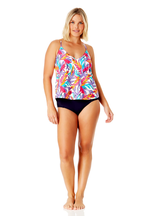 Anne Cole Women's Dance Floor Palm Easy Triangle Tankini Swim Top