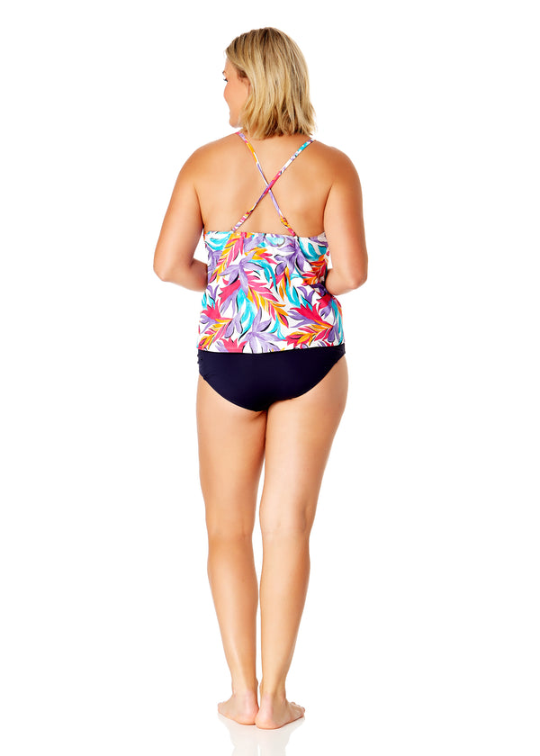 Anne Cole Women's Dance Floor Palm Easy Triangle Tankini Swim Top