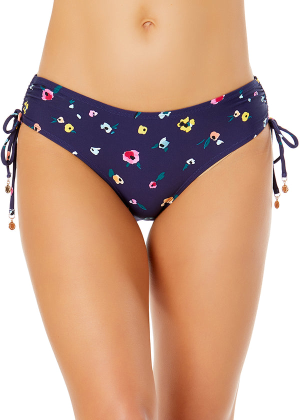 anne cole Women's Gradient Floral Side Tie Bikini Swim Bottom