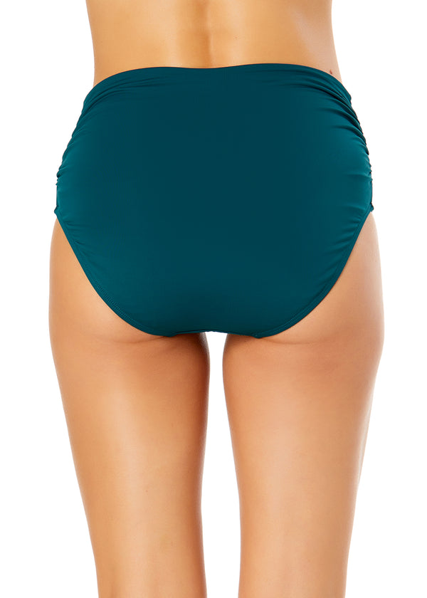 Anne Cole Women's Live In Color Convertible High Waist Shirred Swim Bottom