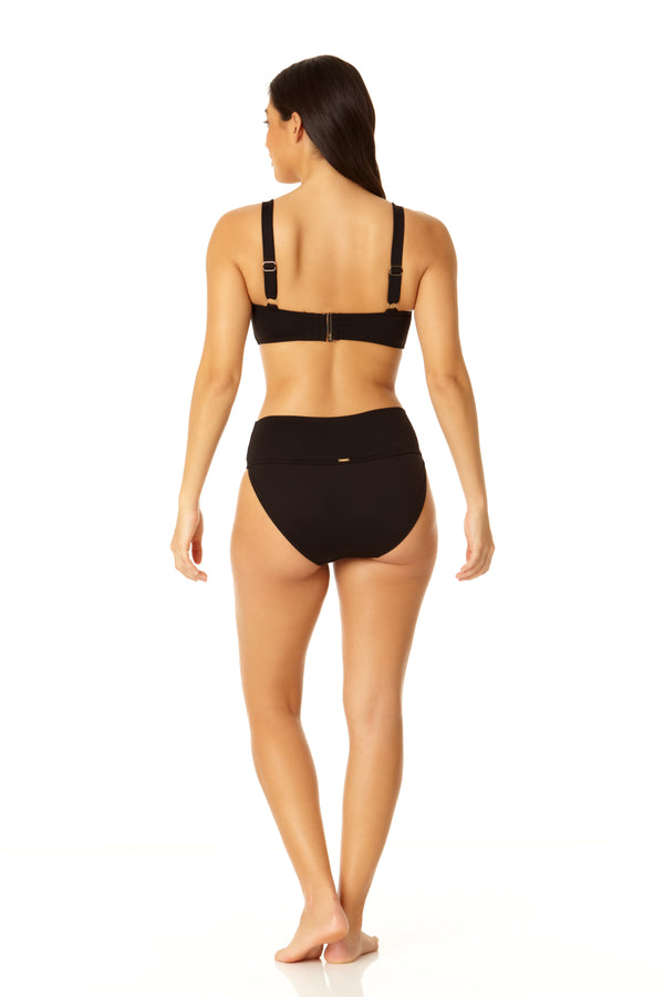 Anne Cole Women's Live In Color Ring Strap Bandeau Swim Top