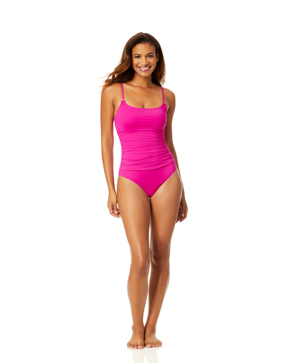 Anne Cole Women's Live In Color Shirred Lingerie Maillot One Piece