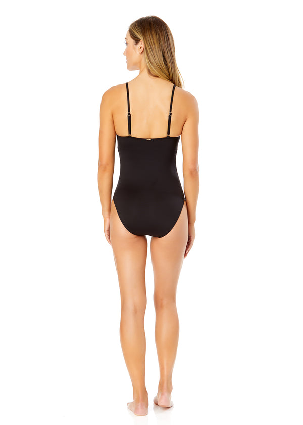 Anne Cole Women's Live In Color Shirred Lingerie Maillot One Piece