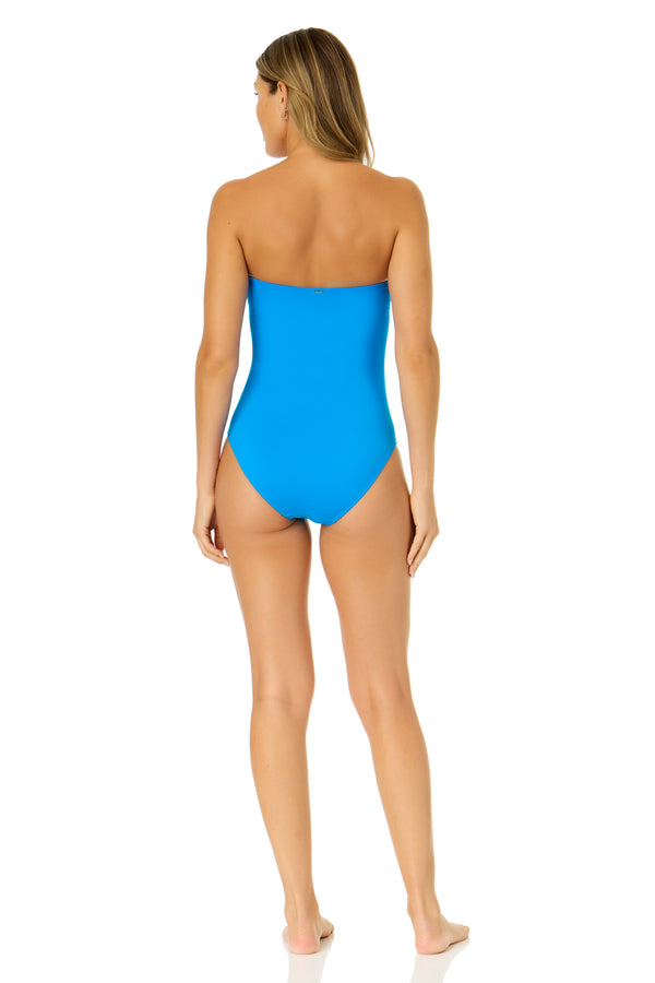 Anne Cole Women's Live In Color Twist Front Shirred One Piece Swimsuit