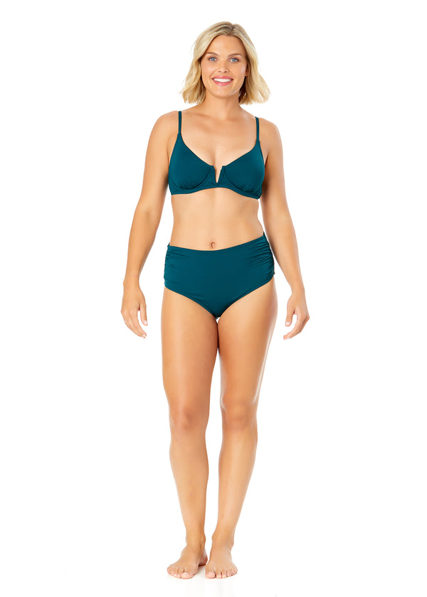 Anne Cole Women's Live In Color V Wire Underwire Bikini Top