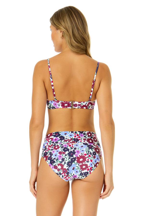Anne Cole Women's Meadow Bouquet V Wire Underwire Bikini Swim Top