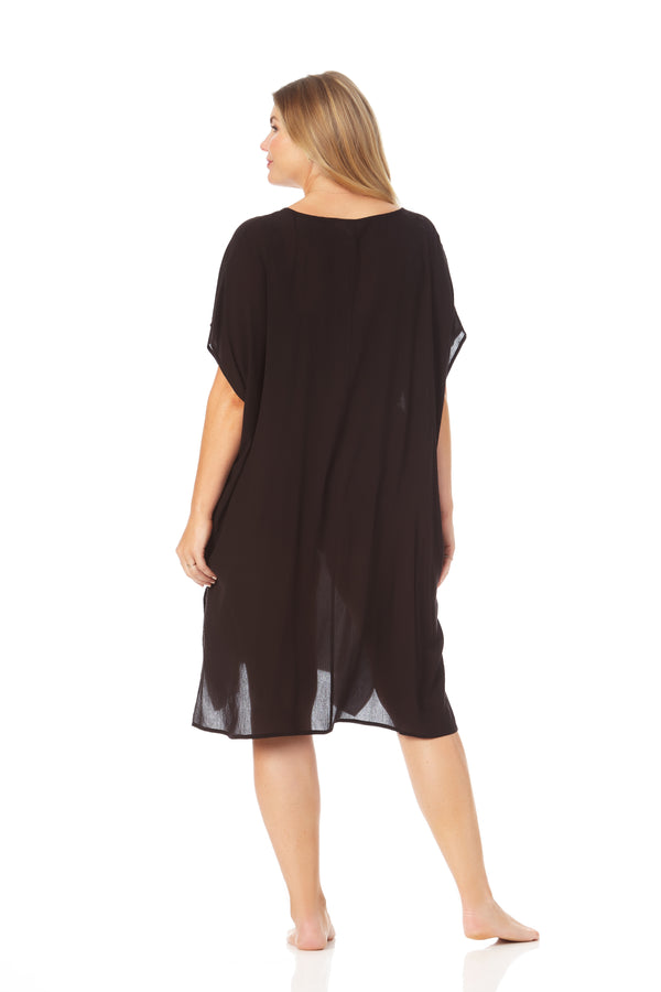 Anne Cole Women's Plus Size Live In Color Easy Tunic Swimsuit Cover Up