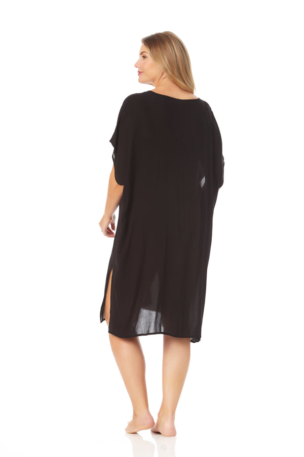 Anne Cole Women's Plus Size Live In Color Easy Tunic Swimsuit Cover Up