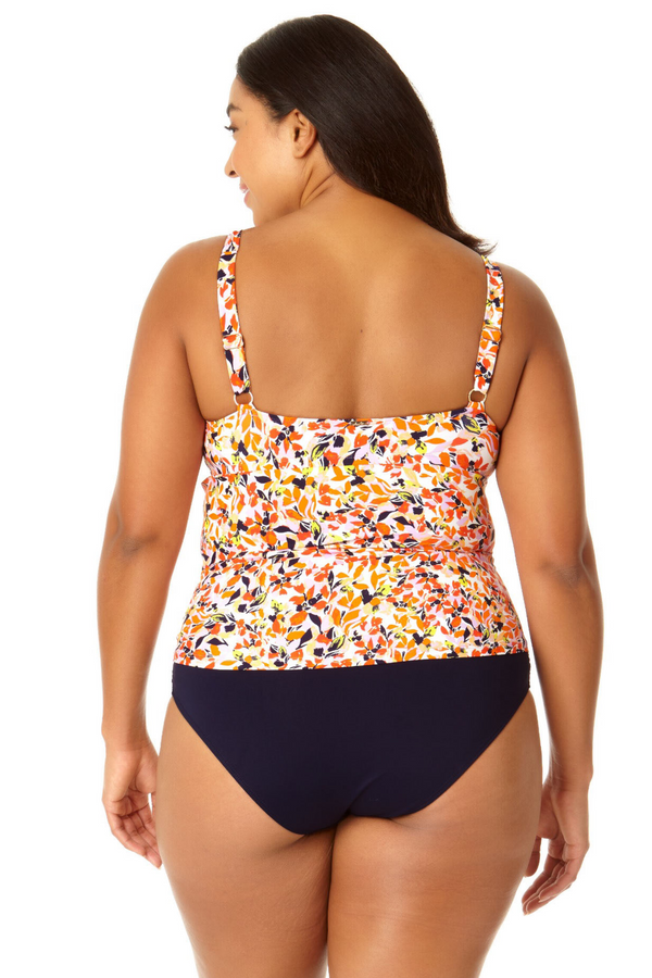Anne Cole Women's Retro Twist Front Underwire Tankini Swim Top