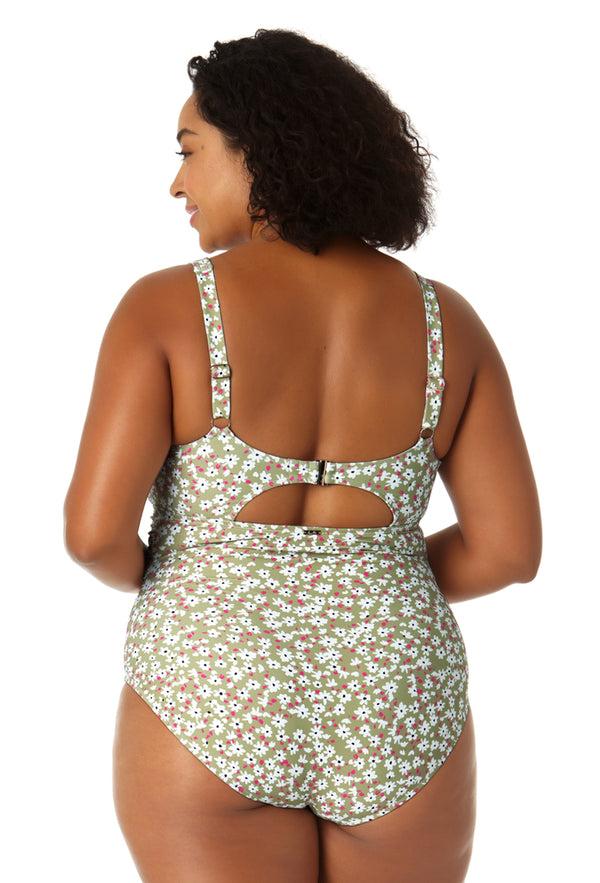 Anne Cole Women's Scoop Neck Shirred One Piece Swimsuit