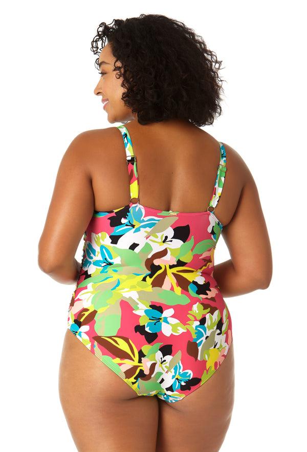 Anne Cole Women's Shirred Lingerie Maillot One Piece Swimsuit