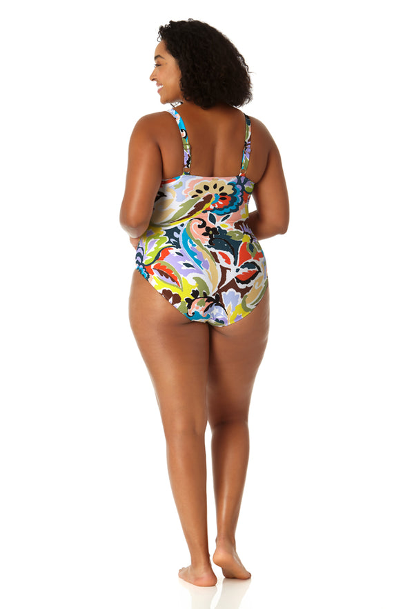 Anne Cole Women's Shirred Lingerie Maillot One Piece Swimsuit