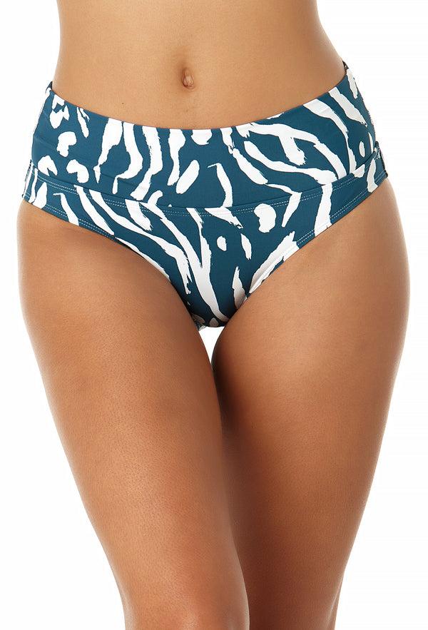 anne cole Women's Soft Band Mid Rise Bikini Swim Bottom