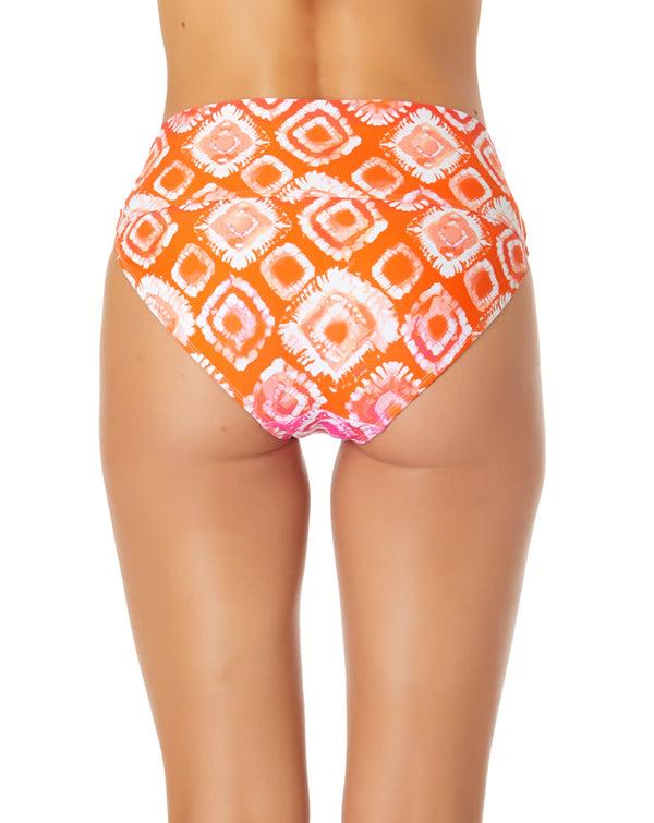 Anne Cole Women's Tie Dye Foulard Soft Band High Waist Swim Bottom