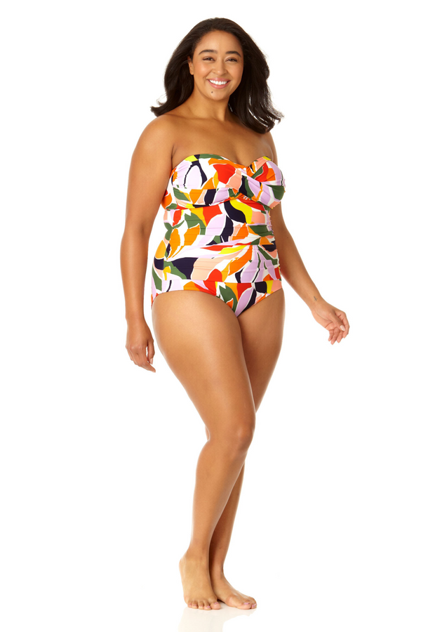 Anne Cole Women's Twist Front Shirred One Piece Swimsuit