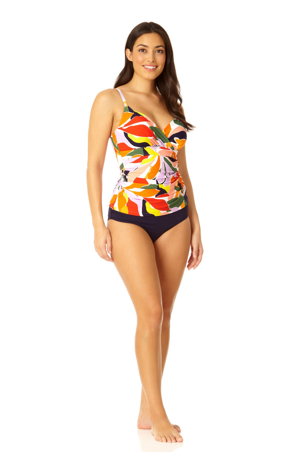 Anne Cole Women's Twist Front Underwire Tankini Swim Top