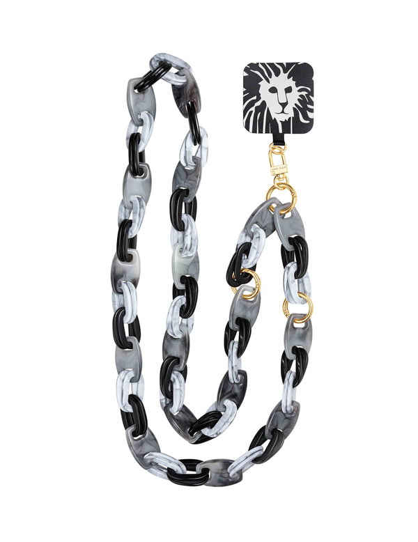 Anne Klein Acetate Crossbody IPhone® Chain Black/Gray/Gold-Tone
