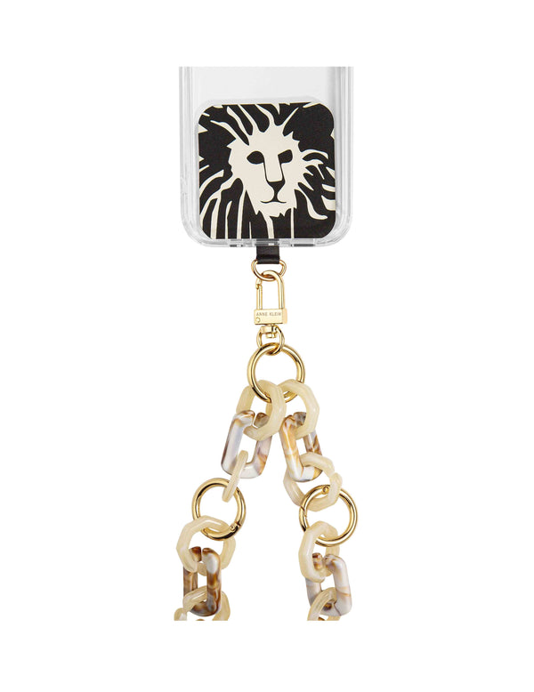 Anne Klein Acetate Crossbody IPhone® Chain Ivory/Gold-Tone