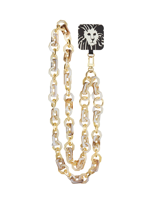 Anne Klein Acetate Crossbody IPhone® Chain Ivory/Gold-Tone