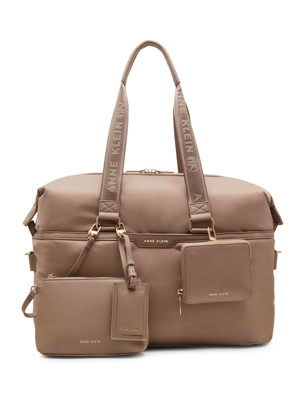 anne klein 4 Piece Leisure Tote Gift Set Truffle