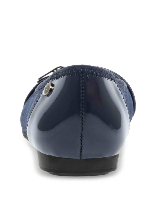 Anne Klein Able Flat-Wide NAVY