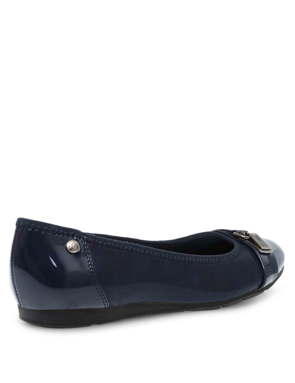 Anne Klein Able Flat-Wide NAVY