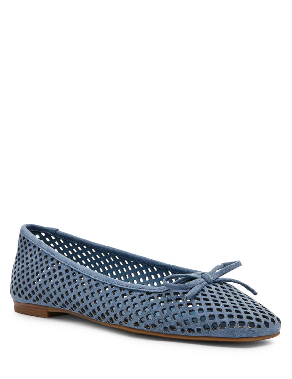 anne klein Aspen Perforated Ballet Flat Blue