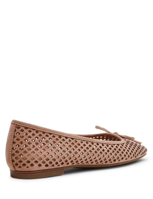 Anne Klein Aspen Perforated Ballet Flat Taupe