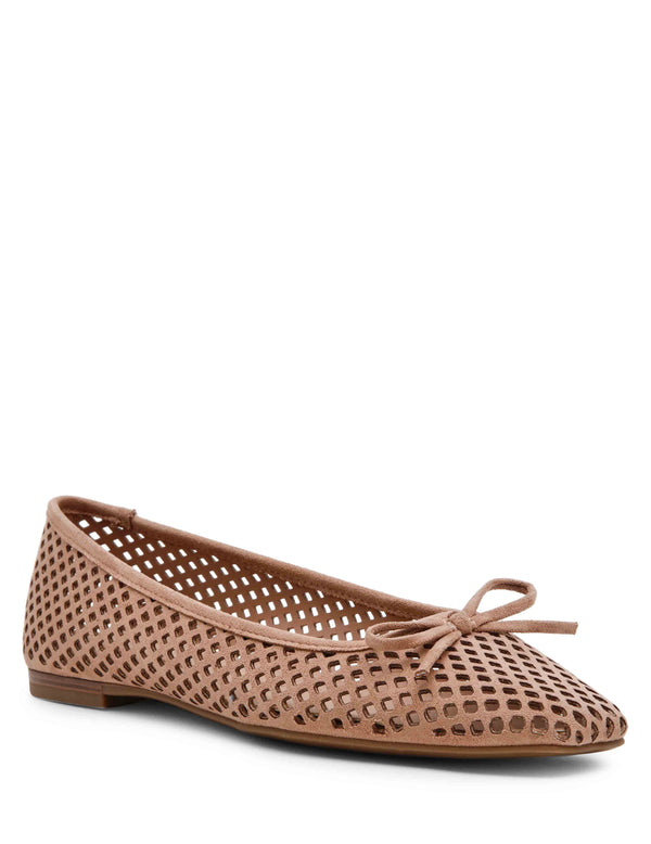 anne klein Aspen Perforated Ballet Flat Taupe