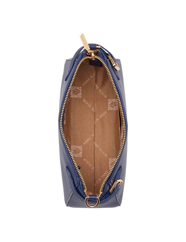 Anne Klein Belted Dome Crossbody Midnight