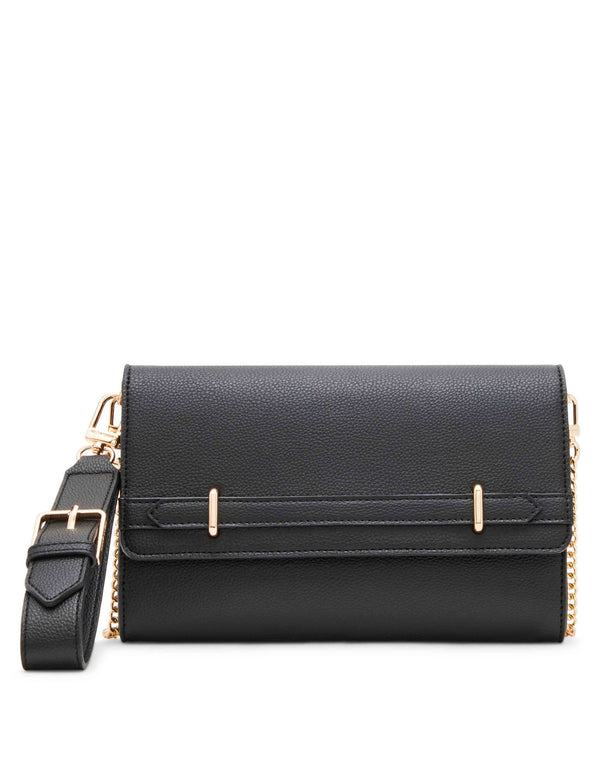 anne klein Belted Wallet on a Chain Black