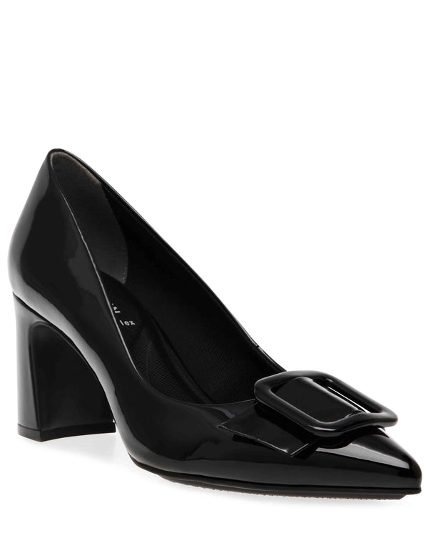 anne klein Bentley Pump Black Patent