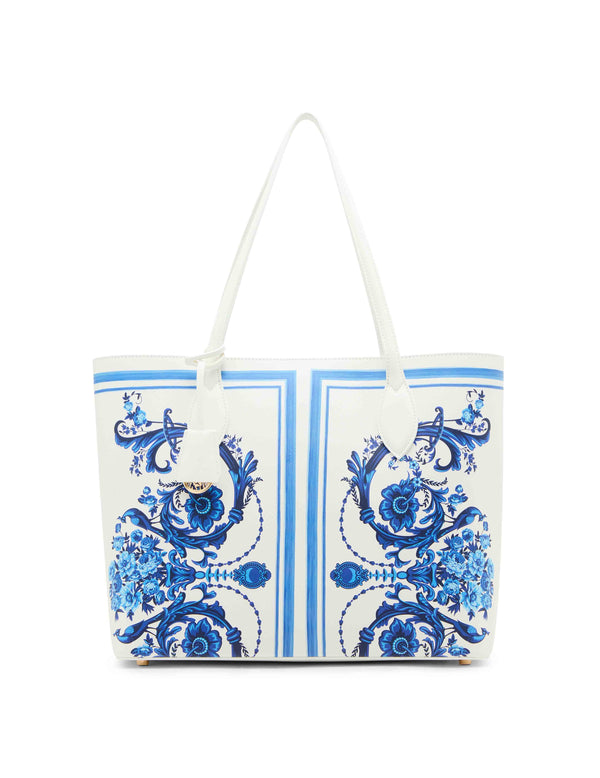 Anne Klein Blue Toile Bonded Large Tote