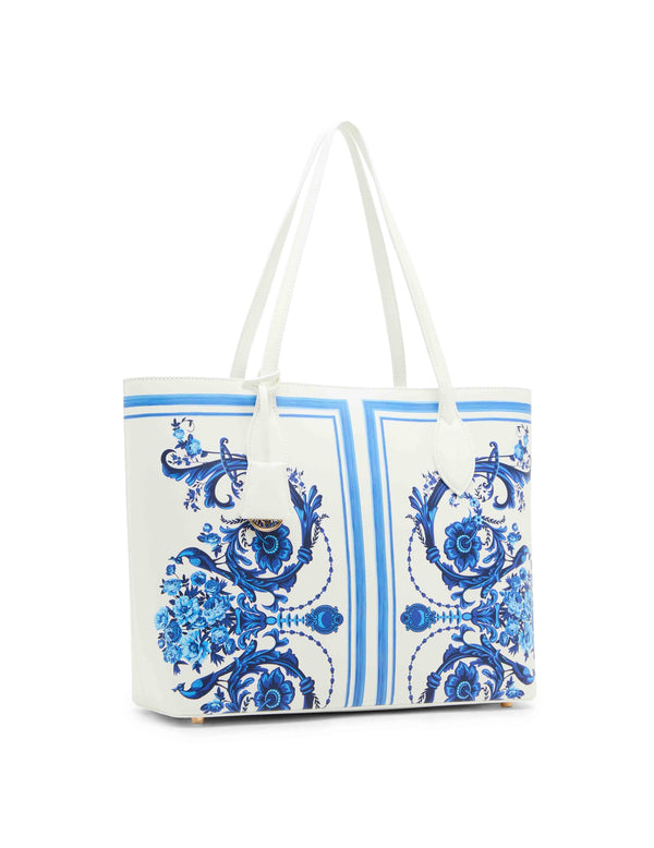 Anne Klein Blue Toile Bonded Large Tote
