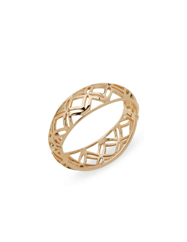 anne klein Br Rounded Cut Out Open Hinge-Gld