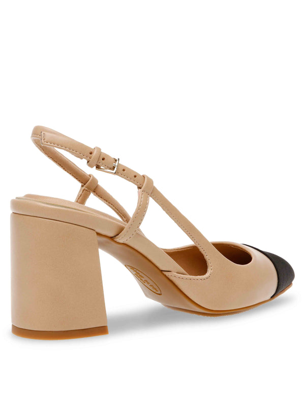 Anne Klein Brinlee Sling Back Pump Nude/Black