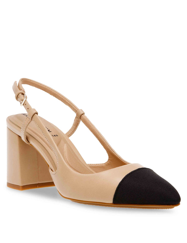 anne klein Brinlee Sling Back Pump Nude/Black