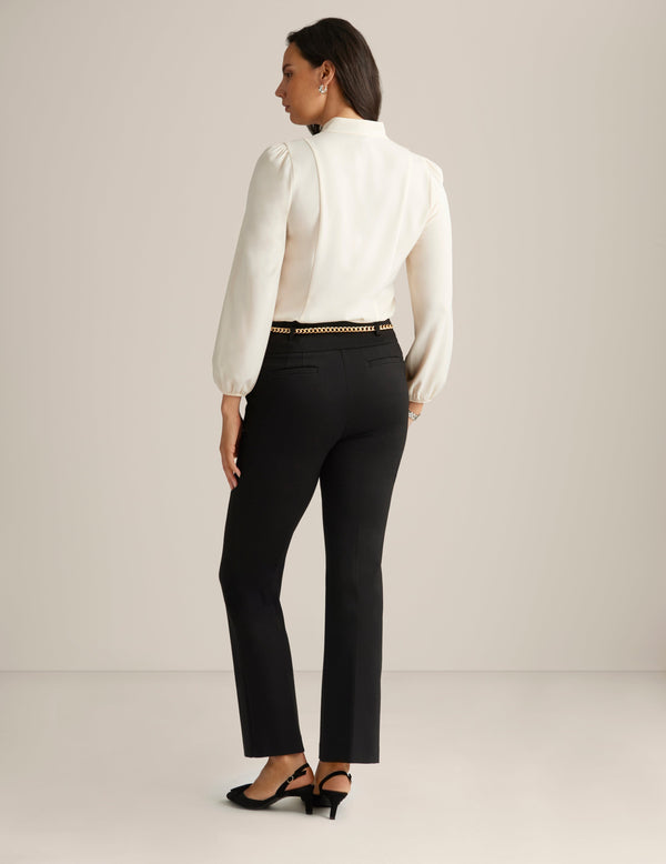 Anne Klein Button Front Blouse Anne White