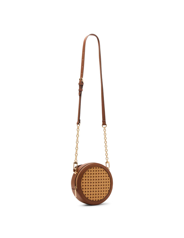 Anne Klein Caining Circle Bag Natural/Chestnut