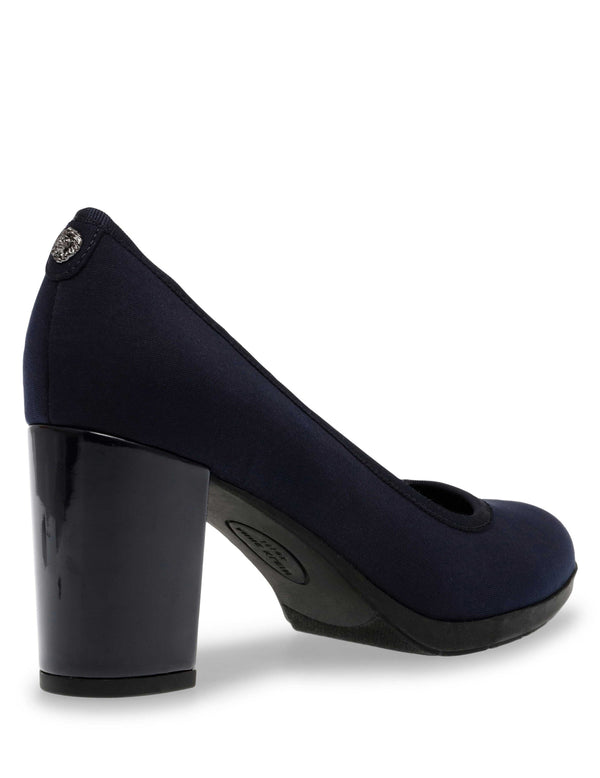 Anne Klein Castana Pump Navy Fabric