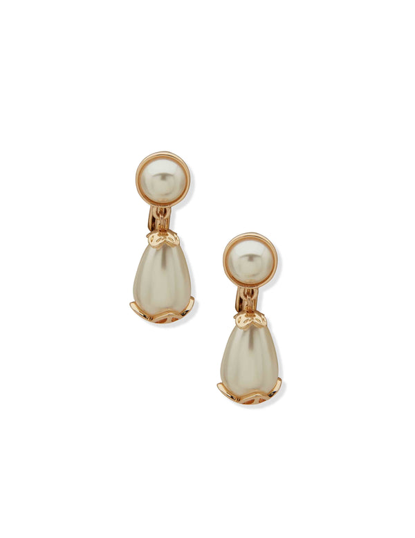 anne klein Ce Cap Teardrop Prl Drop-Gld/Blanc Prl