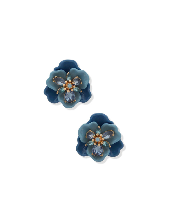 anne klein Clipped Flower Button Earring