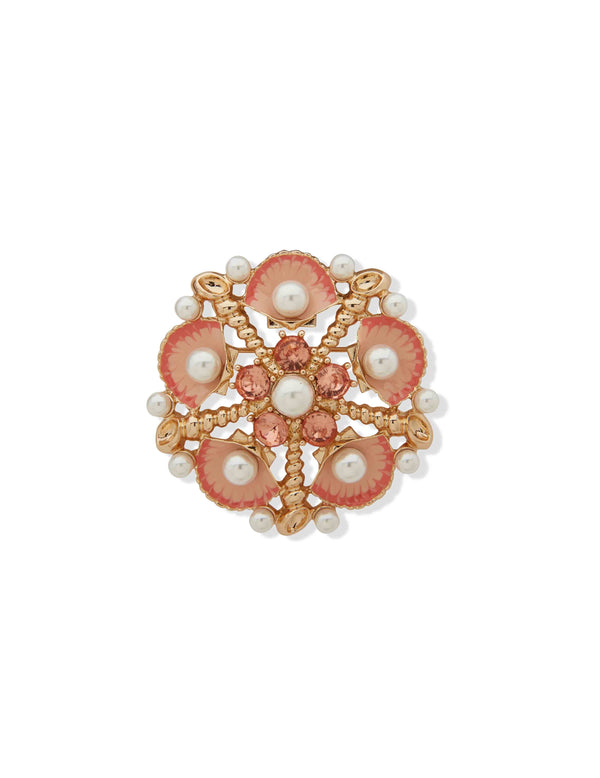 anne klein Cluster Shells Pin