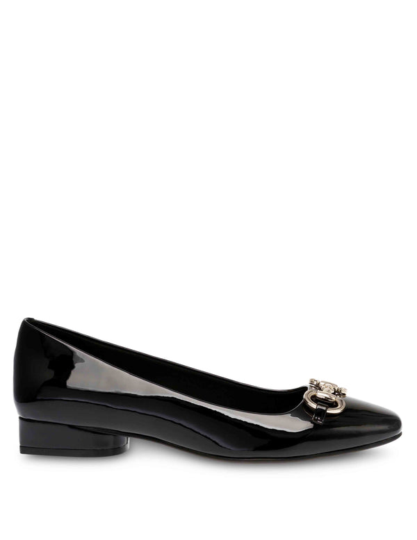 Anne Klein Cora Flat Black Patent
