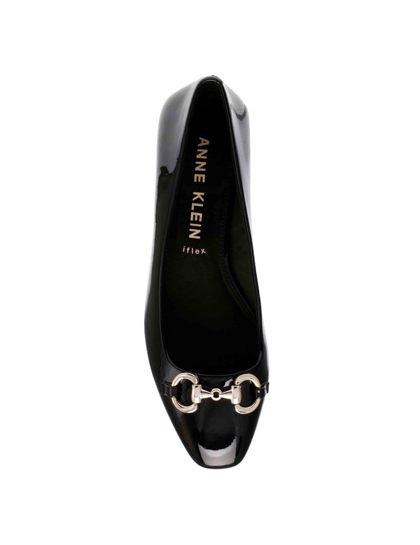 Anne Klein Cora Flat Black Patent