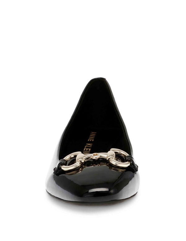 Anne Klein Cora Flat Black Patent