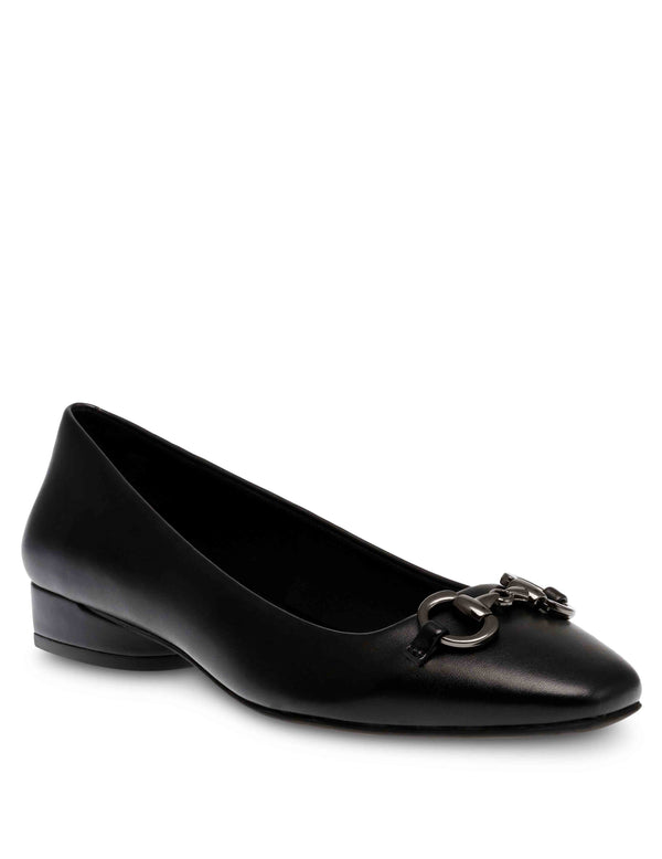 anne klein Cora Flat Black Smooth