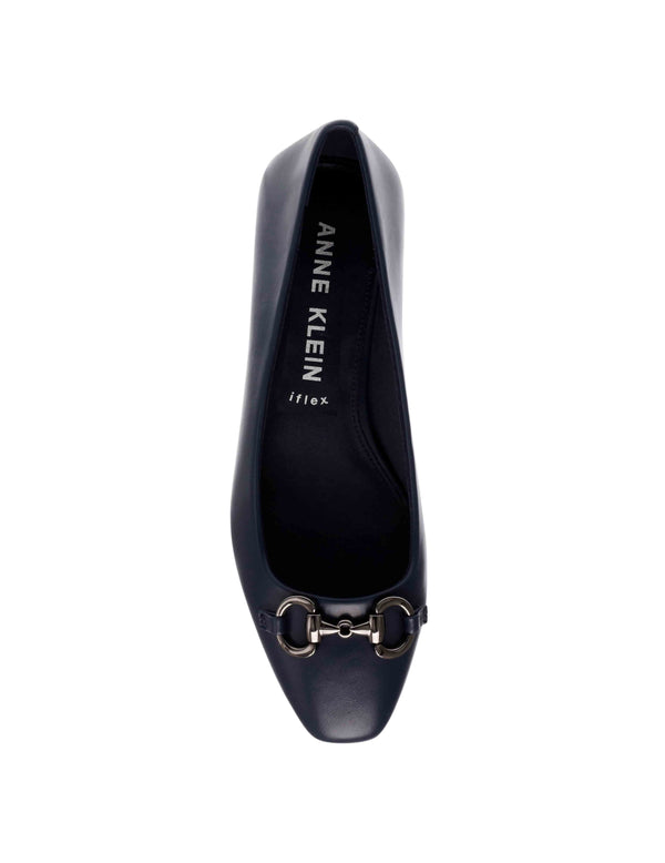 Anne Klein Cora Flat Navy Smooth