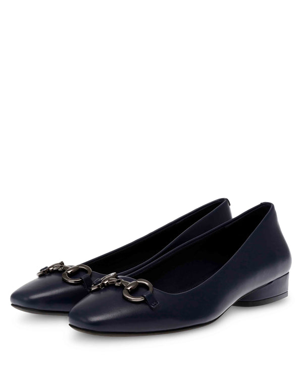 Anne Klein Cora Flat Navy Smooth
