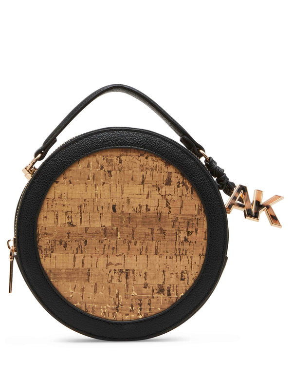 Anne Klein Cork Circle Bag With Convertible Strap